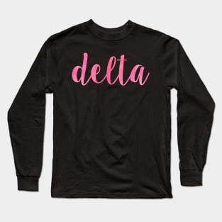 Pink Delta Long Sleeve T-Shirt